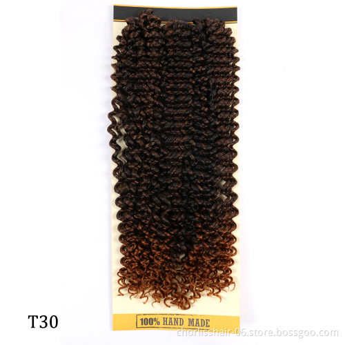 Hot Selling 18''3pcs/Bag PassionTwist Freetress Crochet hair Heat Resistant Water Wave Crochet Braiding Hair Afro ForWomen Daily